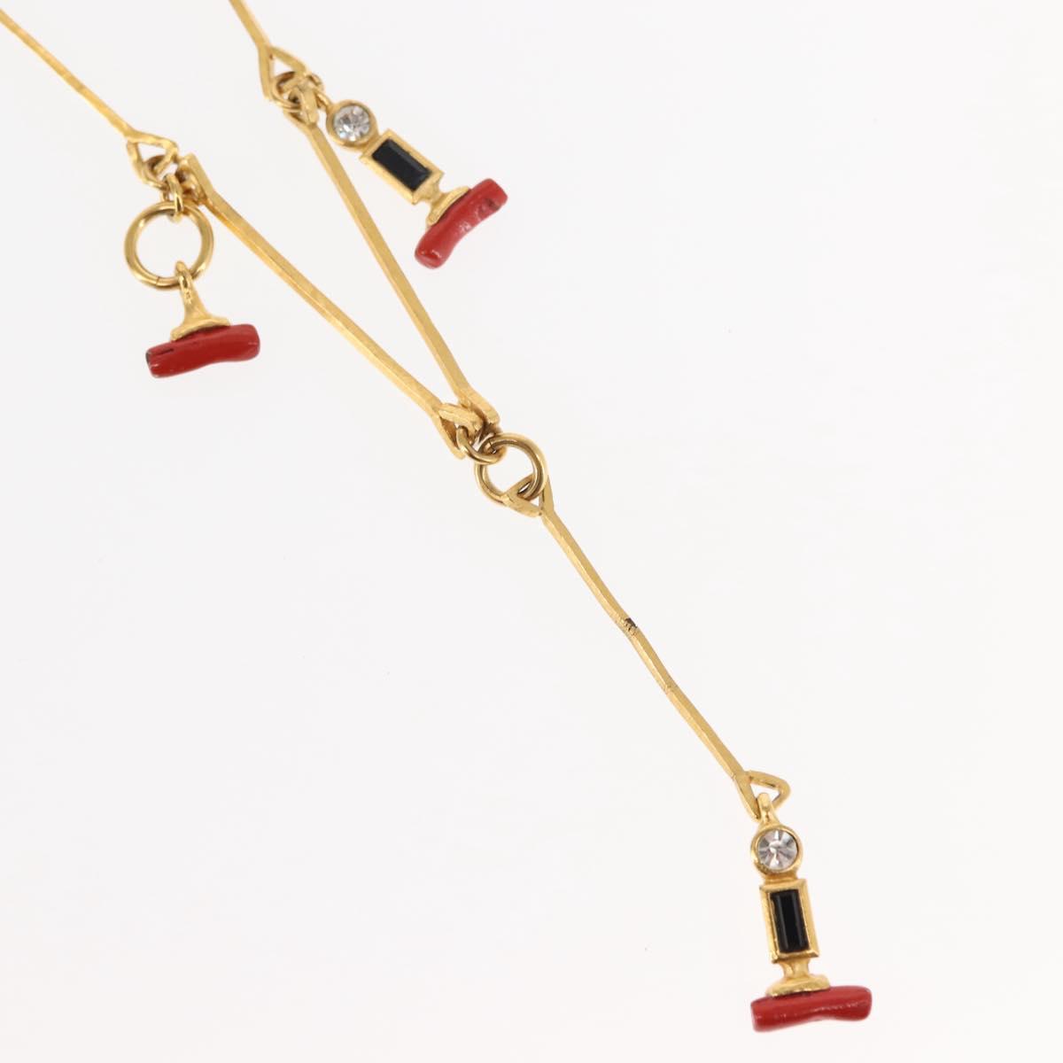 BALENCIAGA Necklace Metal Gold Auth bs28337