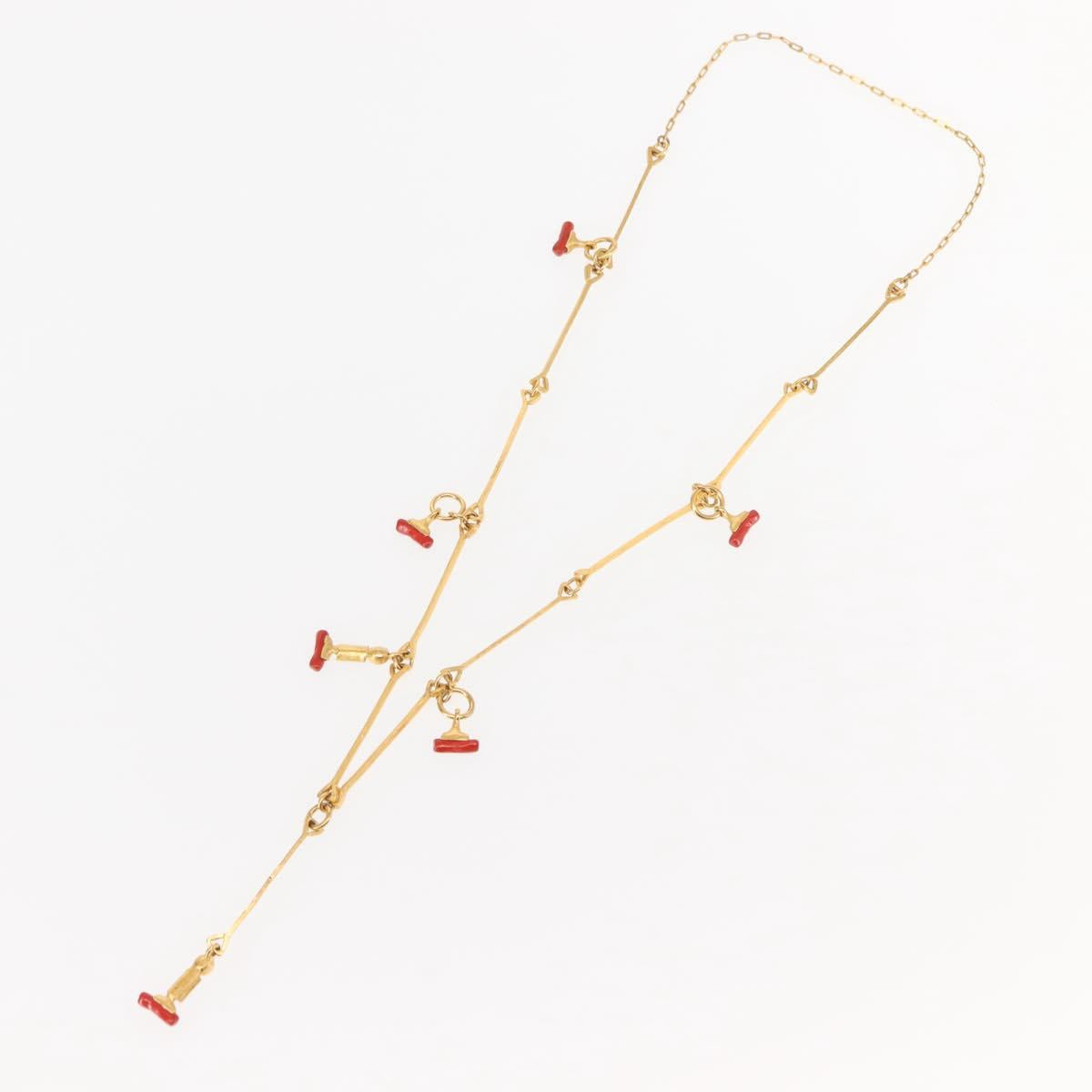 BALENCIAGA Necklace Metal Gold Auth bs28337