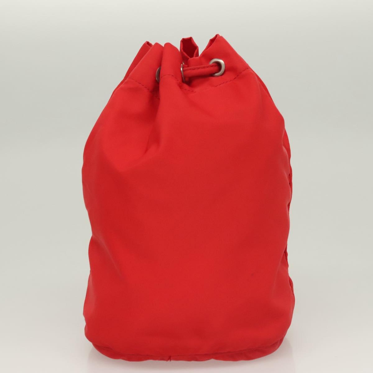 PRADA Pouch Nylon 2Set Red Black Auth bs28341