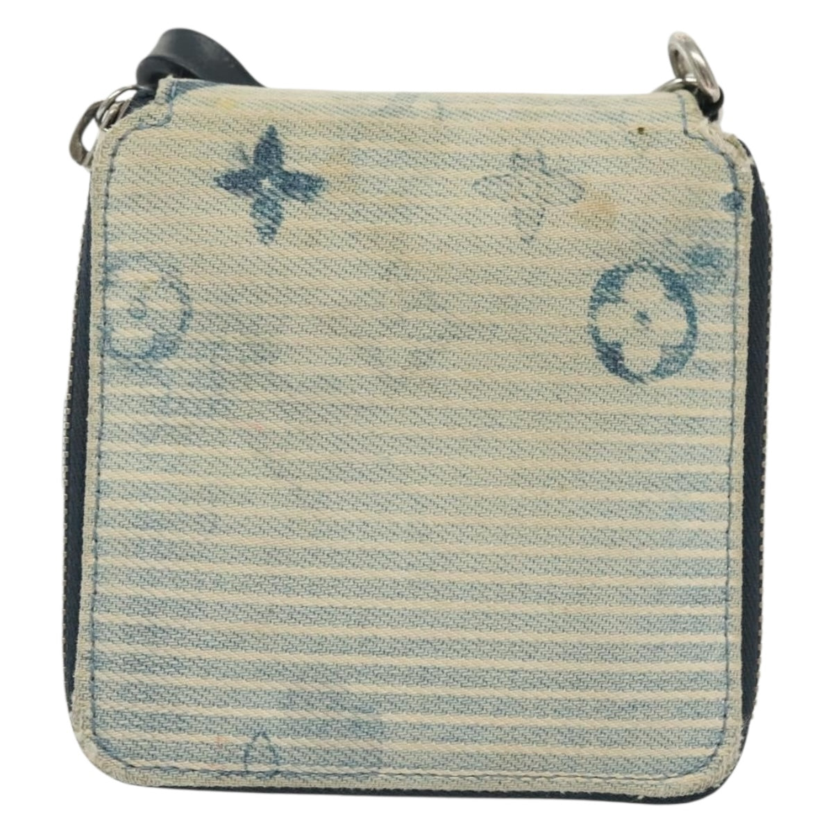 LOUIS VUITTON Monogram Watercolor Zippy Compact Wallet Blue M80461 Auth bs28348