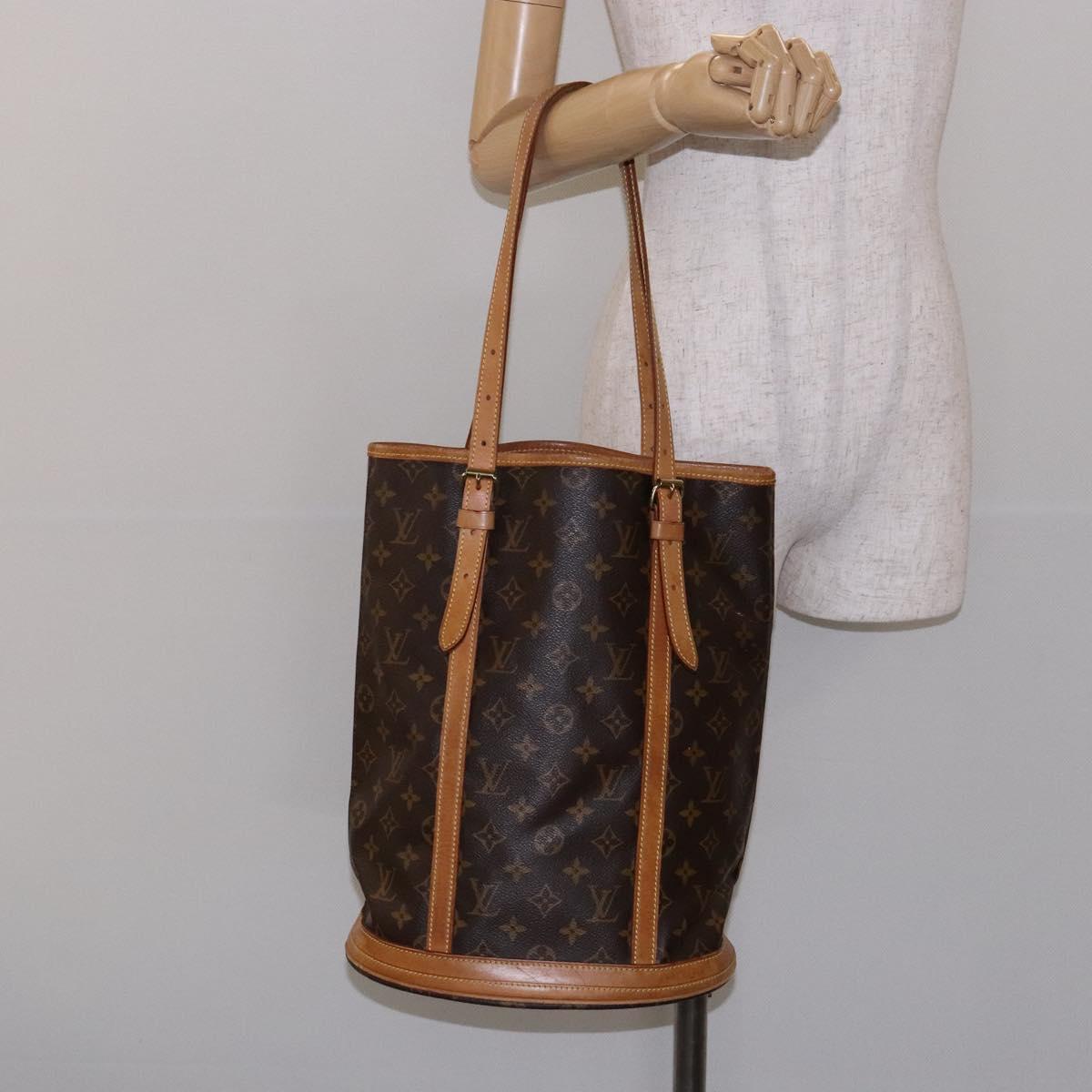 LOUIS VUITTON Monogram Bucket GM Shoulder Bag M42236 LV Auth bs28351