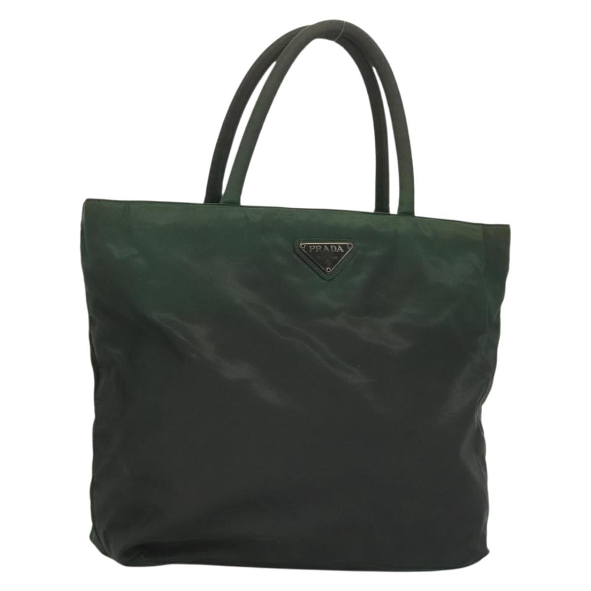 PRADA Tote Bag Nylon Green Auth bs28392