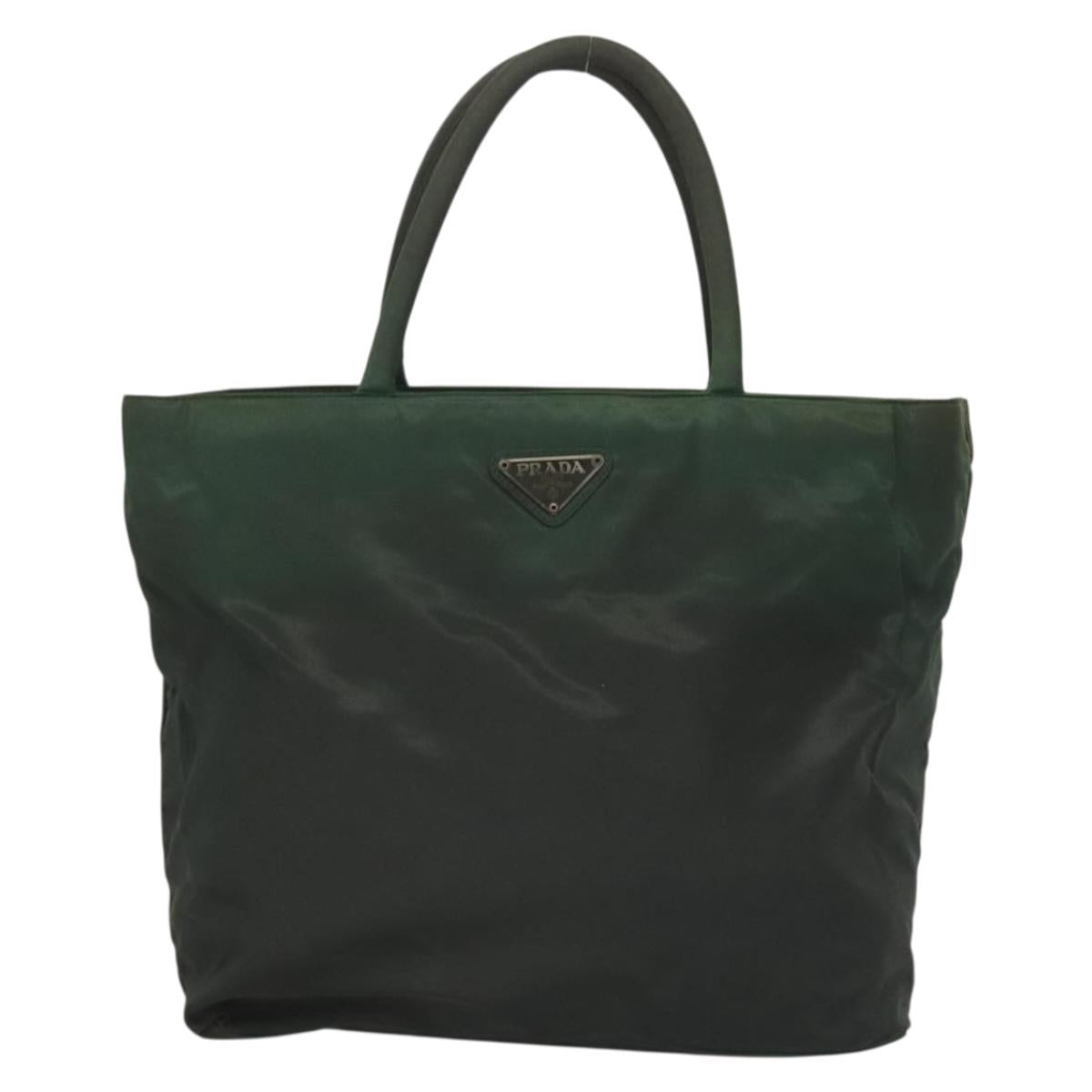 PRADA Tote Bag Nylon Green Auth bs28392
