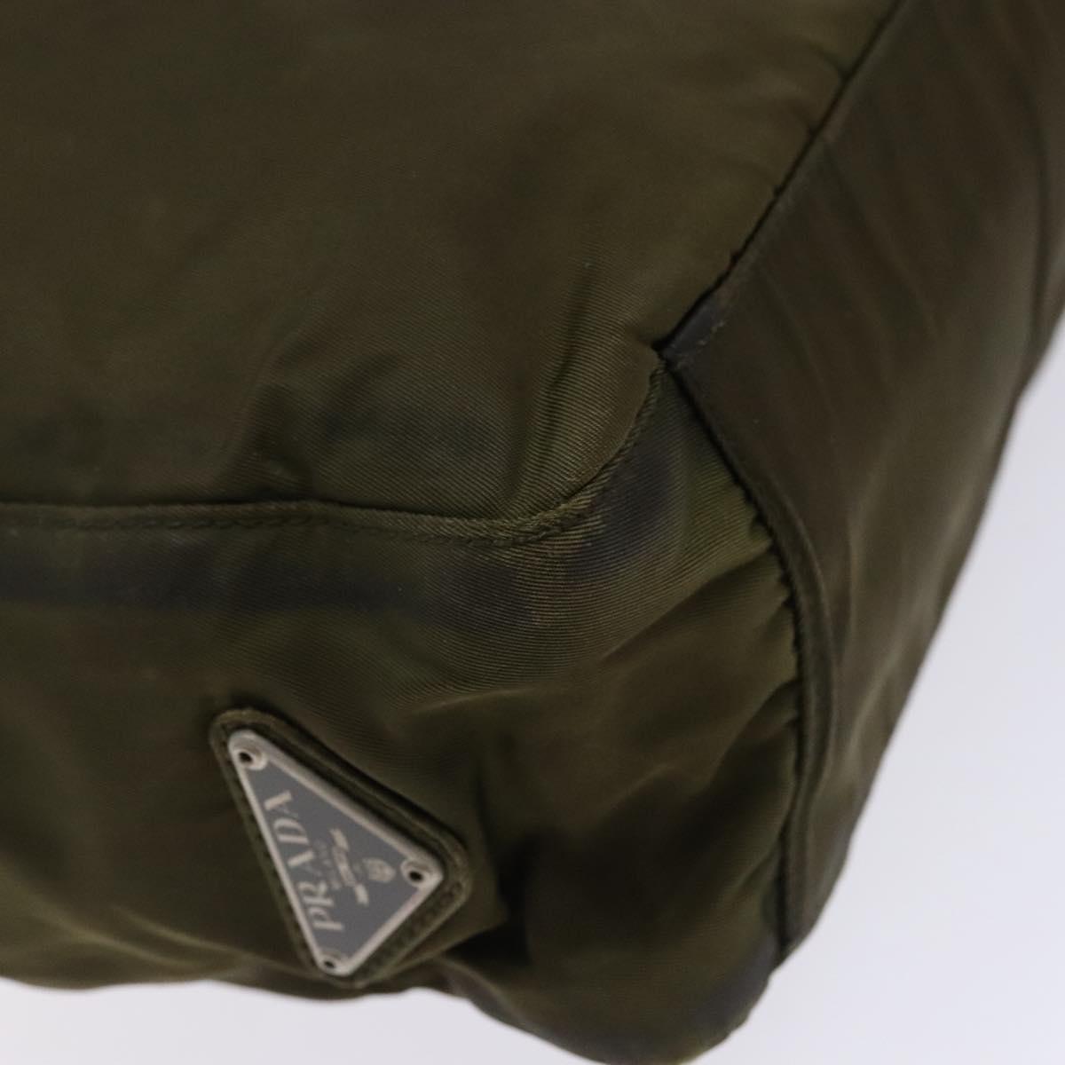 PRADA Tote Bag Nylon Khaki Auth bs28393