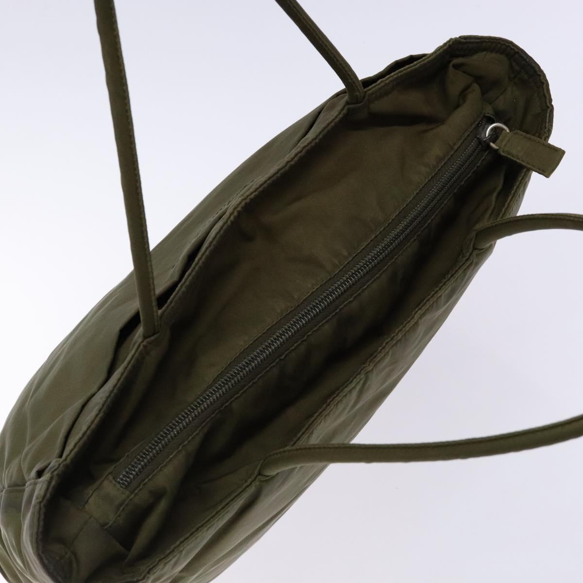 PRADA Tote Bag Nylon Khaki Auth bs28393