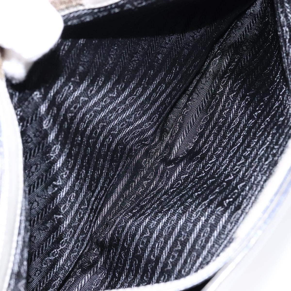 PRADA Tote Bag Leather Gray Auth bs28397