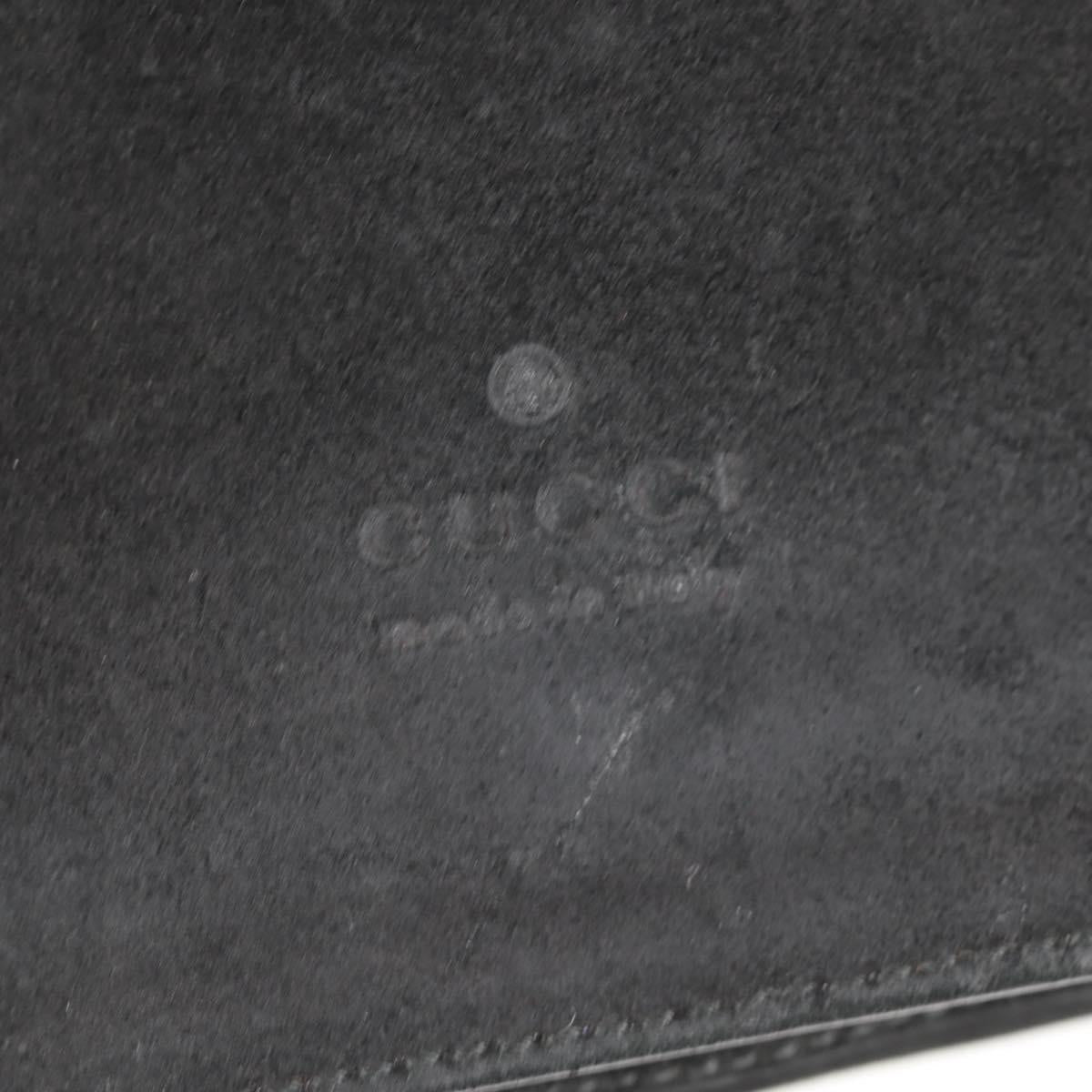 GUCCI Shoulder Bag Suede Black Silver 001 3258 Auth bs28426