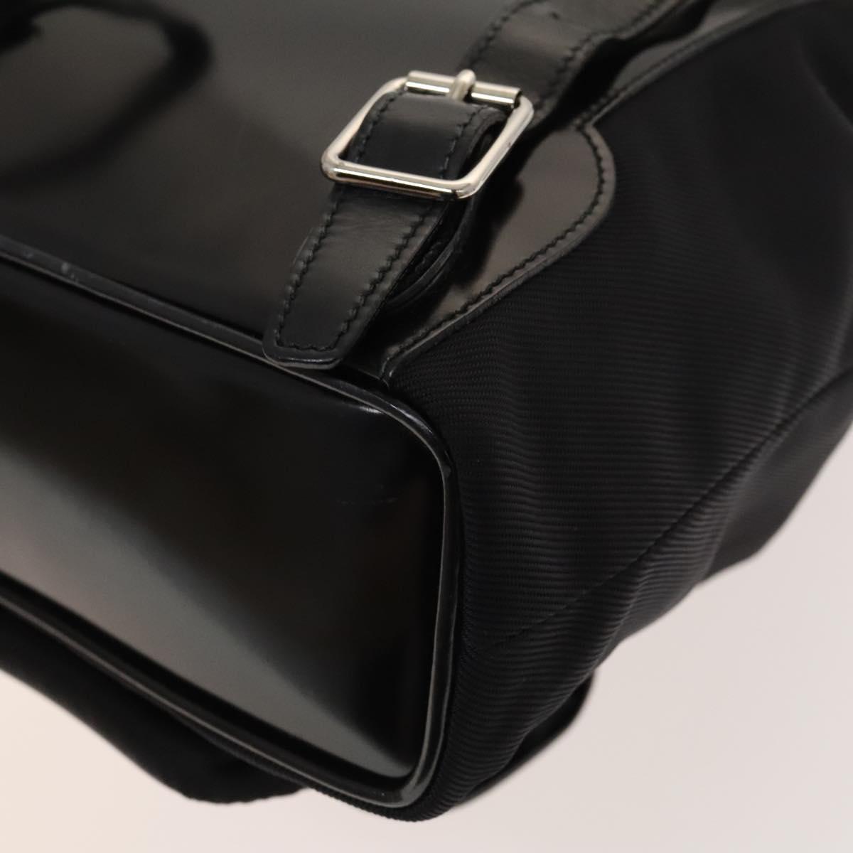 GUCCI Bamboo Backpack Nylon Black Silver 03 2265 0030 Auth bs28427