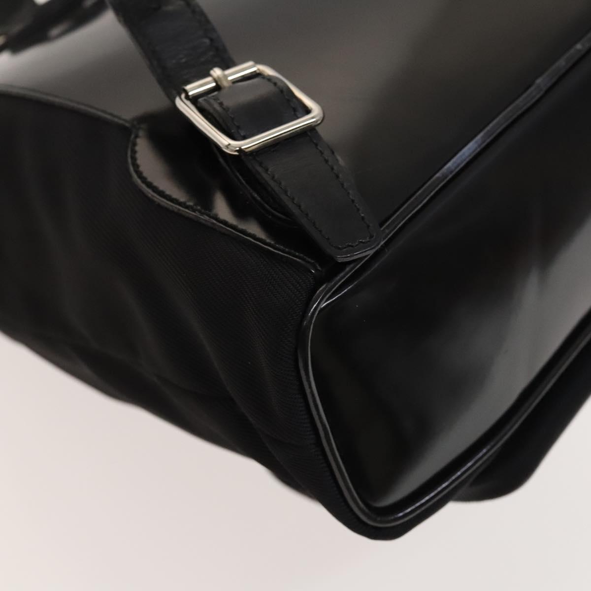 GUCCI Bamboo Backpack Nylon Black Silver 03 2265 0030 Auth bs28427