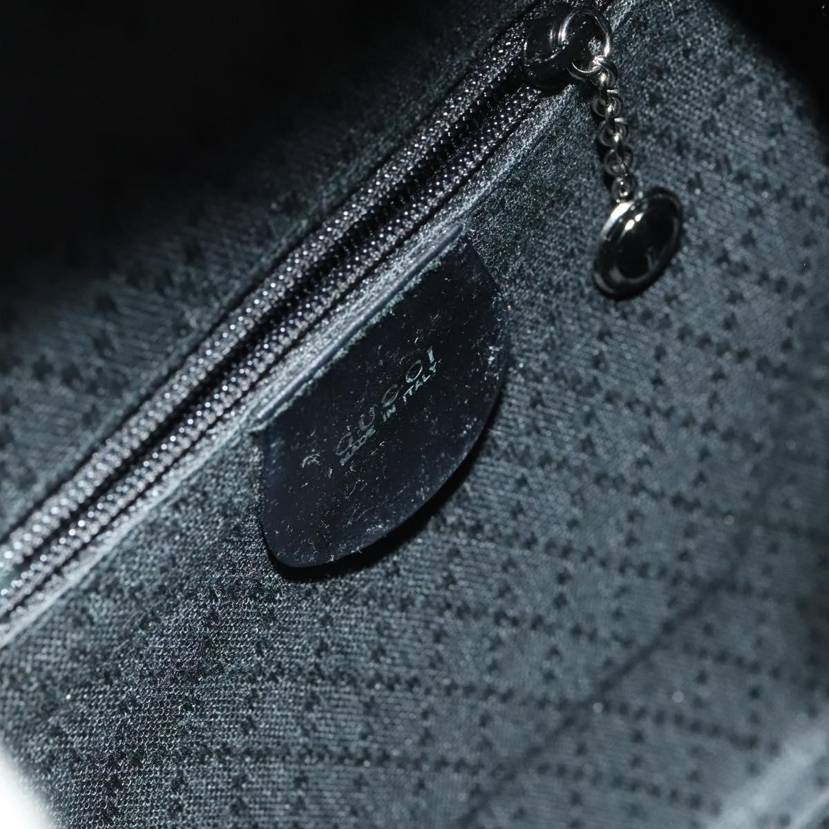 GUCCI Bamboo Backpack Nylon Black Silver 03 2265 0030 Auth bs28427