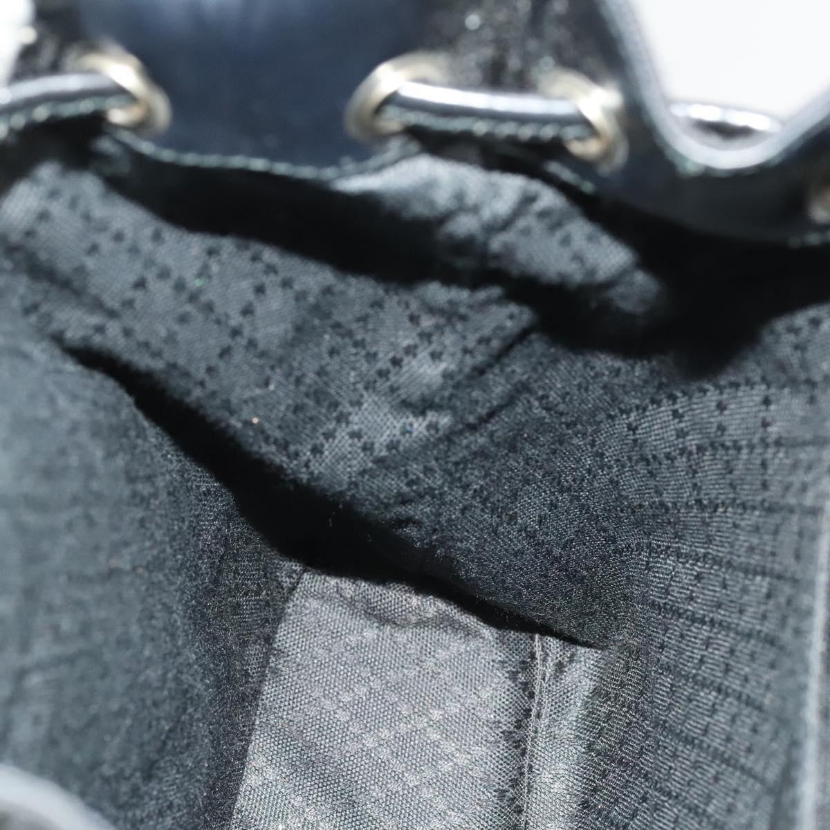 GUCCI Bamboo Backpack Nylon Black Silver 03 2265 0030 Auth bs28427