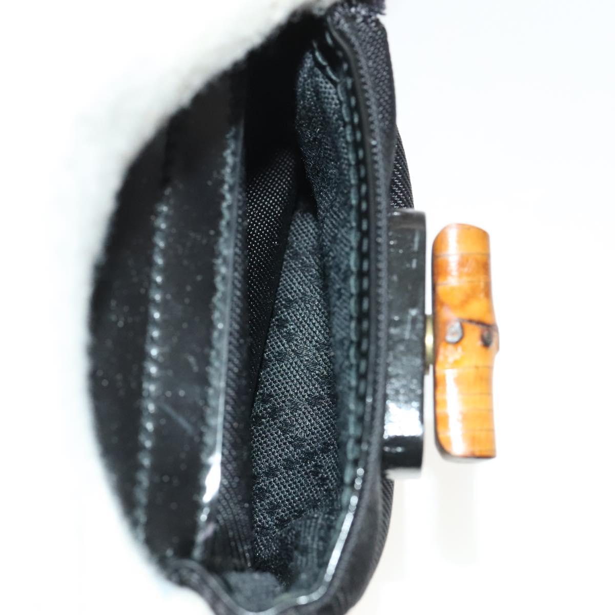 GUCCI Bamboo Backpack Nylon Black Silver 03 2265 0030 Auth bs28427