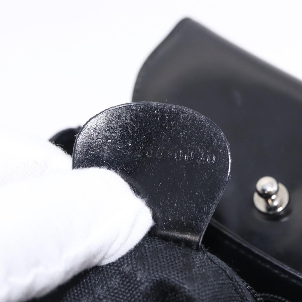 GUCCI Bamboo Backpack Nylon Black Silver 03 2265 0030 Auth bs28427