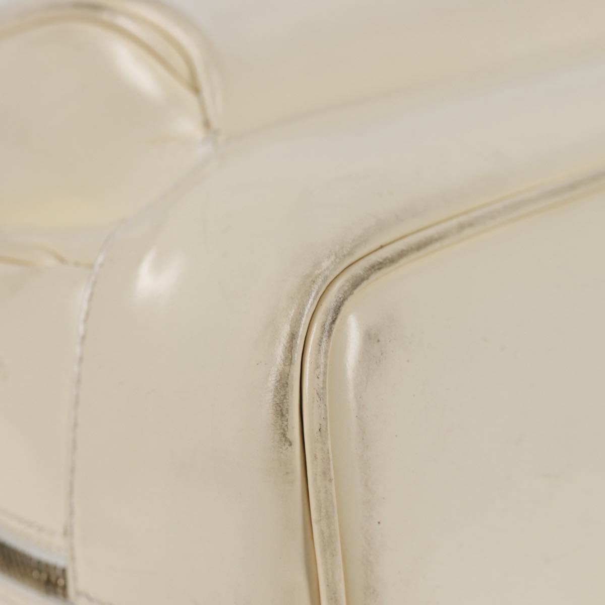 GUCCI Body Bag Enamel White Gold 003 2113 0027 Auth bs28429