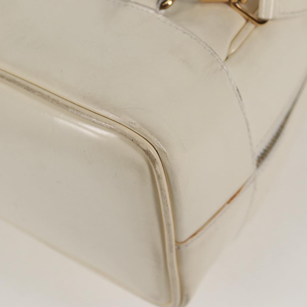 GUCCI Body Bag Enamel White Gold 003 2113 0027 Auth bs28429