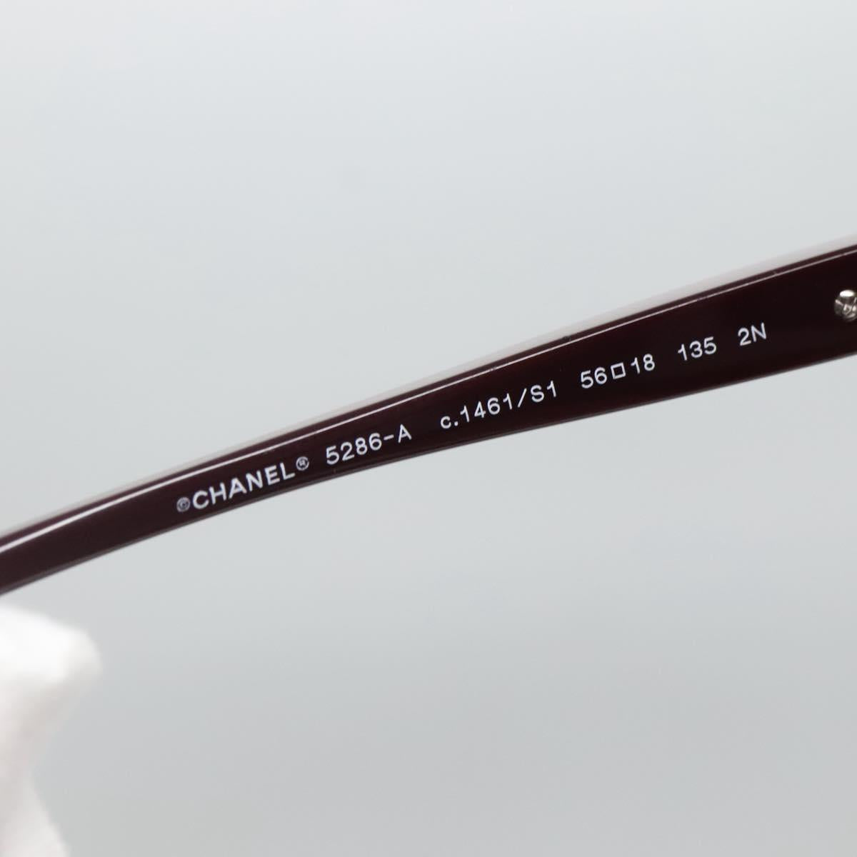 CHANEL Sunglasses Plastic Purple CC Auth bs28437