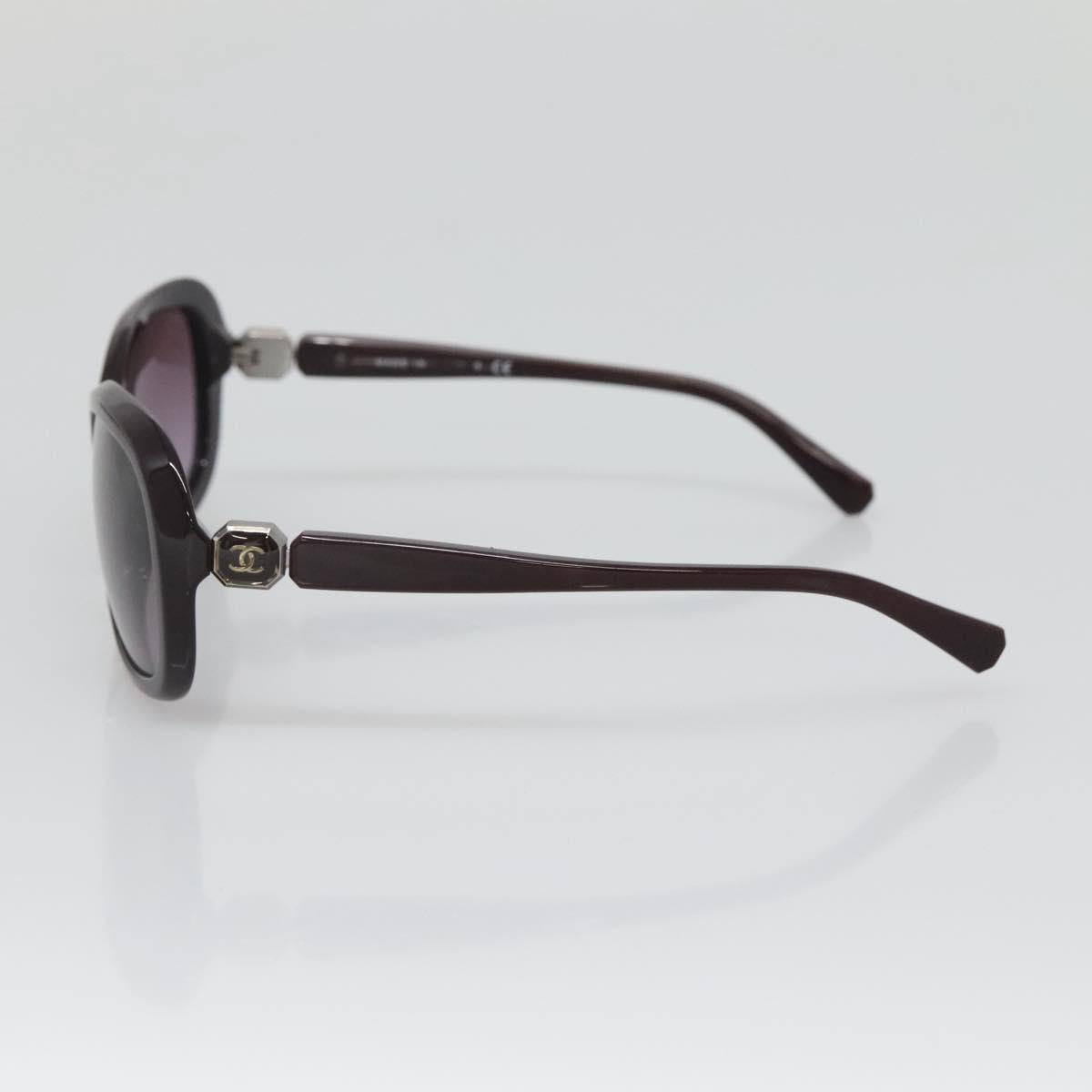 CHANEL Sunglasses Plastic Purple CC Auth bs28437