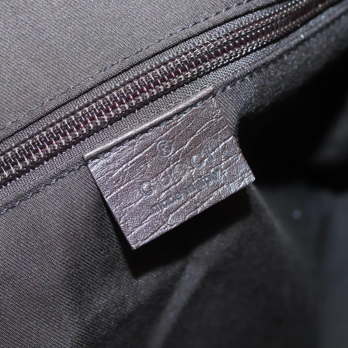 GUCCI GG Supreme Hand Bag PVC Beige Silver 140959 Auth bs28441