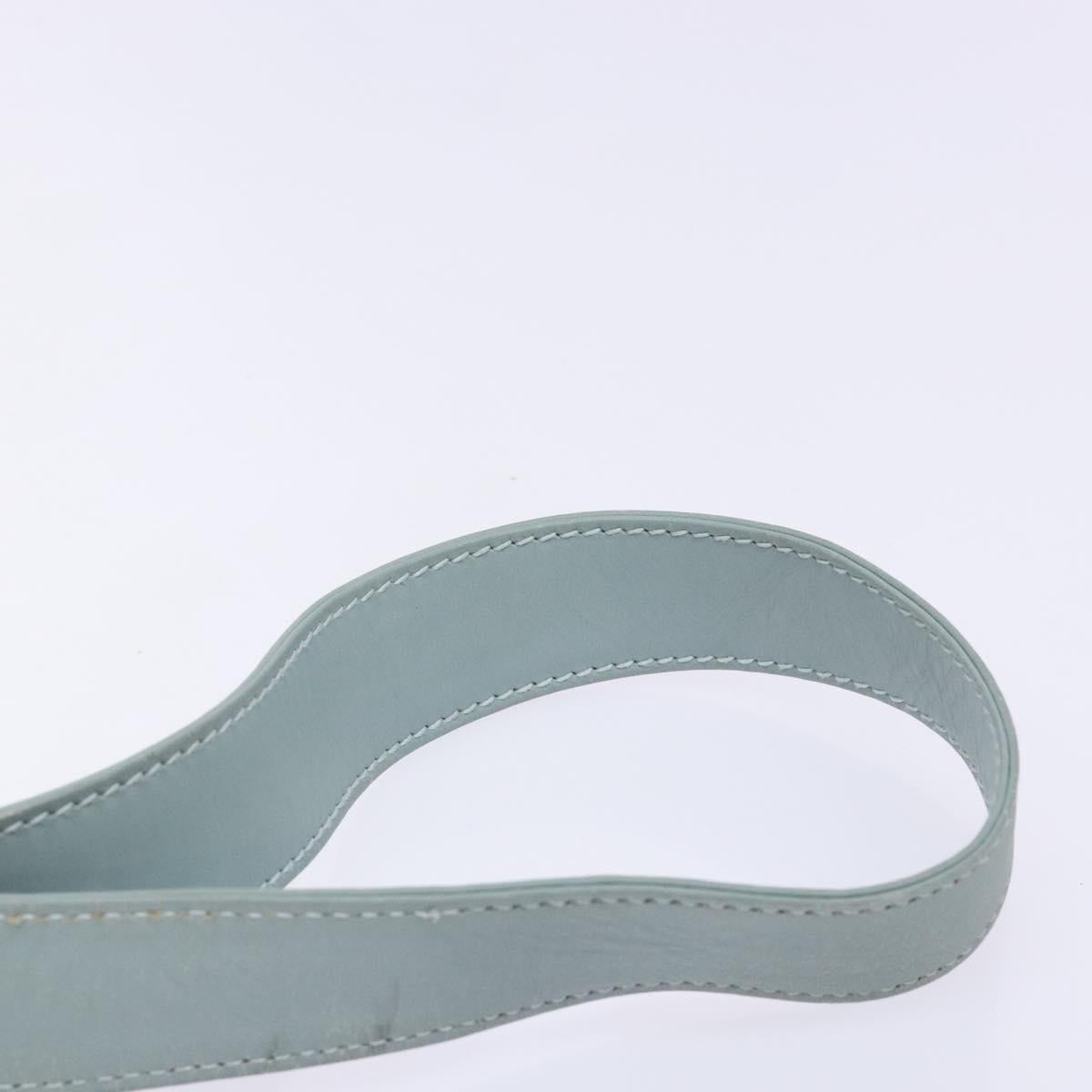 GUCCI Bamboo Hand Bag Suede 2way Outlet Light Blue Gold 001 1638 Auth bs28445