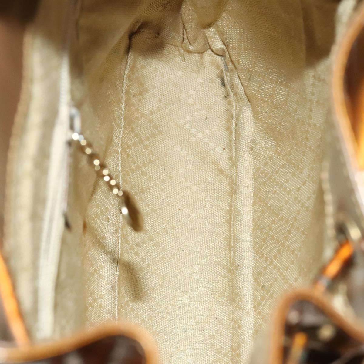 GUCCI Bamboo Backpack Enamel Outlet Brown Gold 003 8030 Auth bs28446