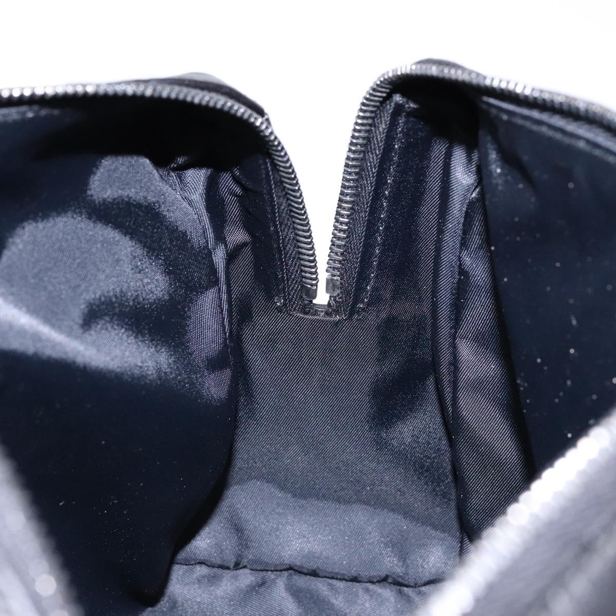 GUCCI GG Canvas Guccissima Clutch Bag Leather Black Silver 162792 Auth bs28448