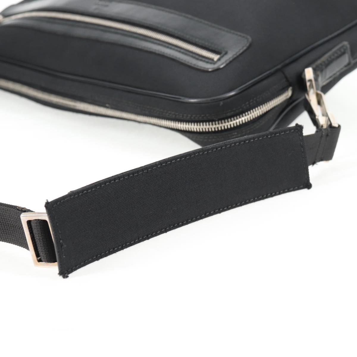 GUCCI Shoulder Bag Nylon Black Silver 73955 Auth bs28449