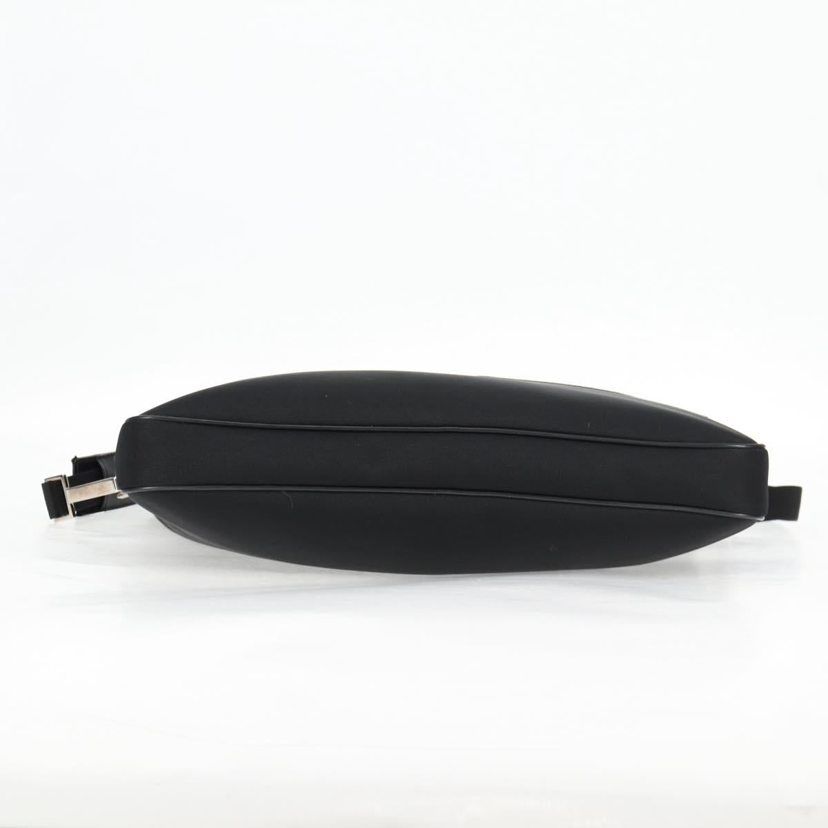 GUCCI Shoulder Bag Nylon Black Silver 73955 Auth bs28449
