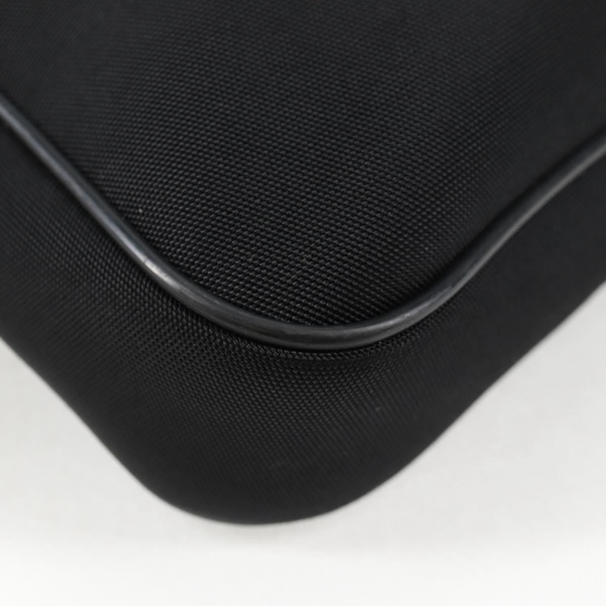 GUCCI Shoulder Bag Nylon Black Silver 73955 Auth bs28449