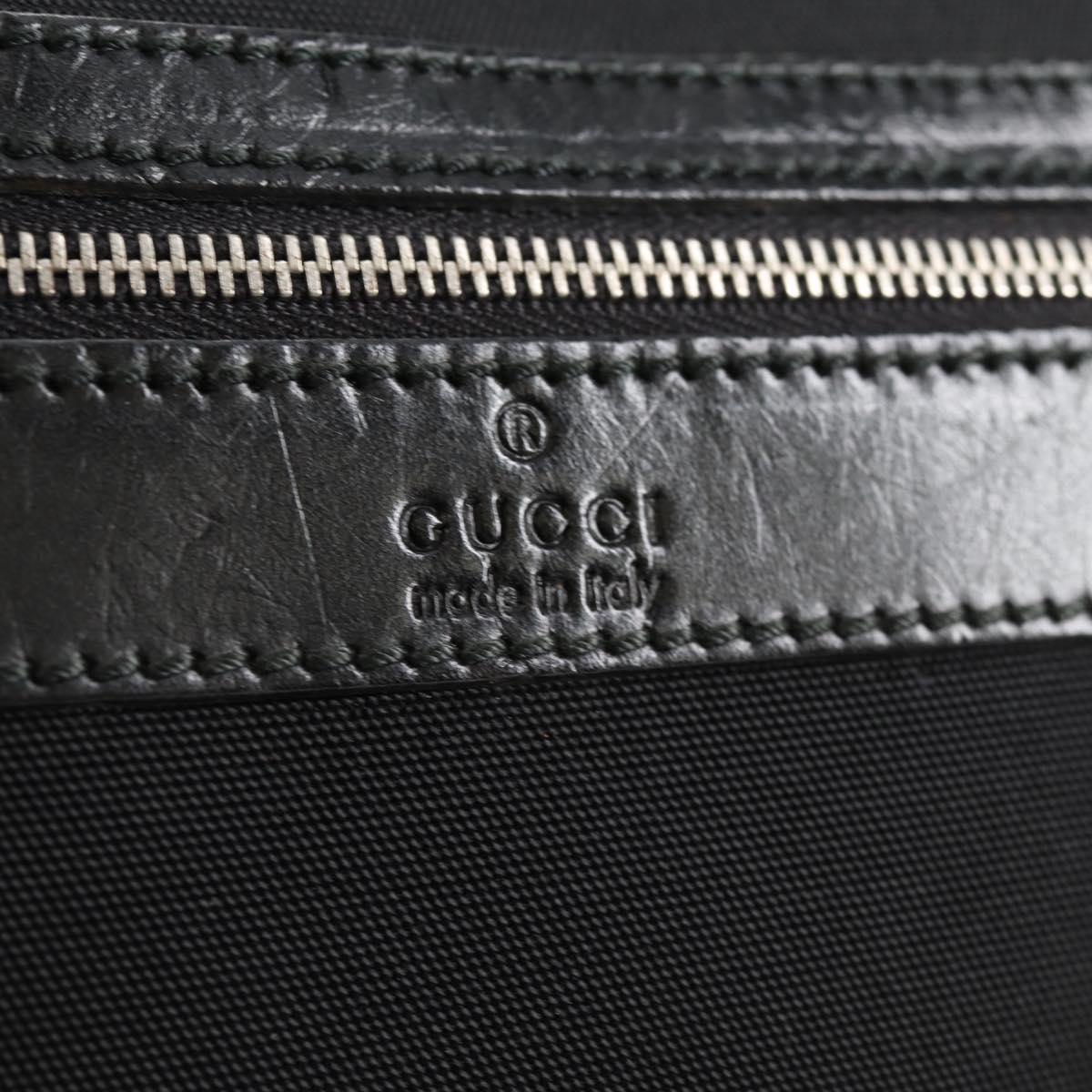 GUCCI Shoulder Bag Nylon Black Silver 73955 Auth bs28449