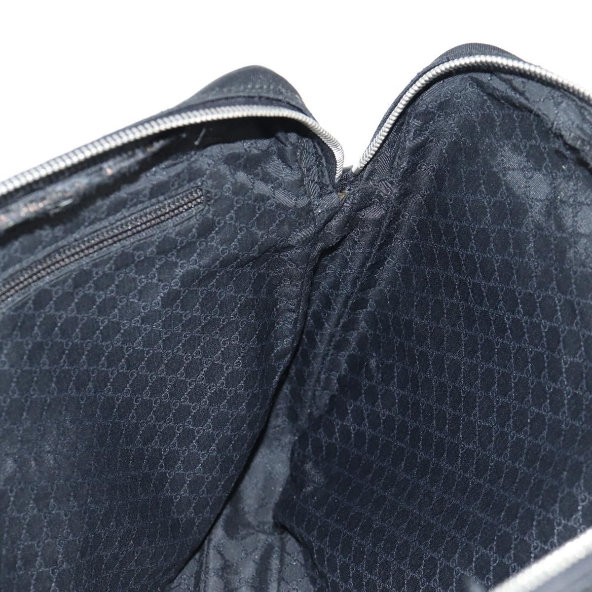 GUCCI Shoulder Bag Nylon Black Silver 73955 Auth bs28449