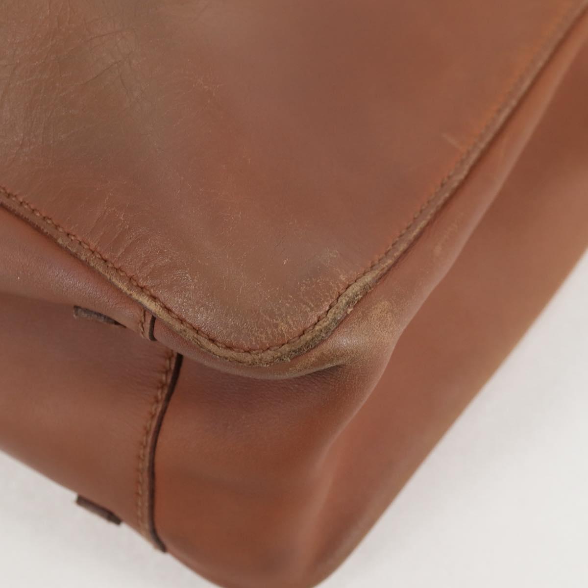 GUCCI Tote Bag Leather Beige 94898 Auth bs28450