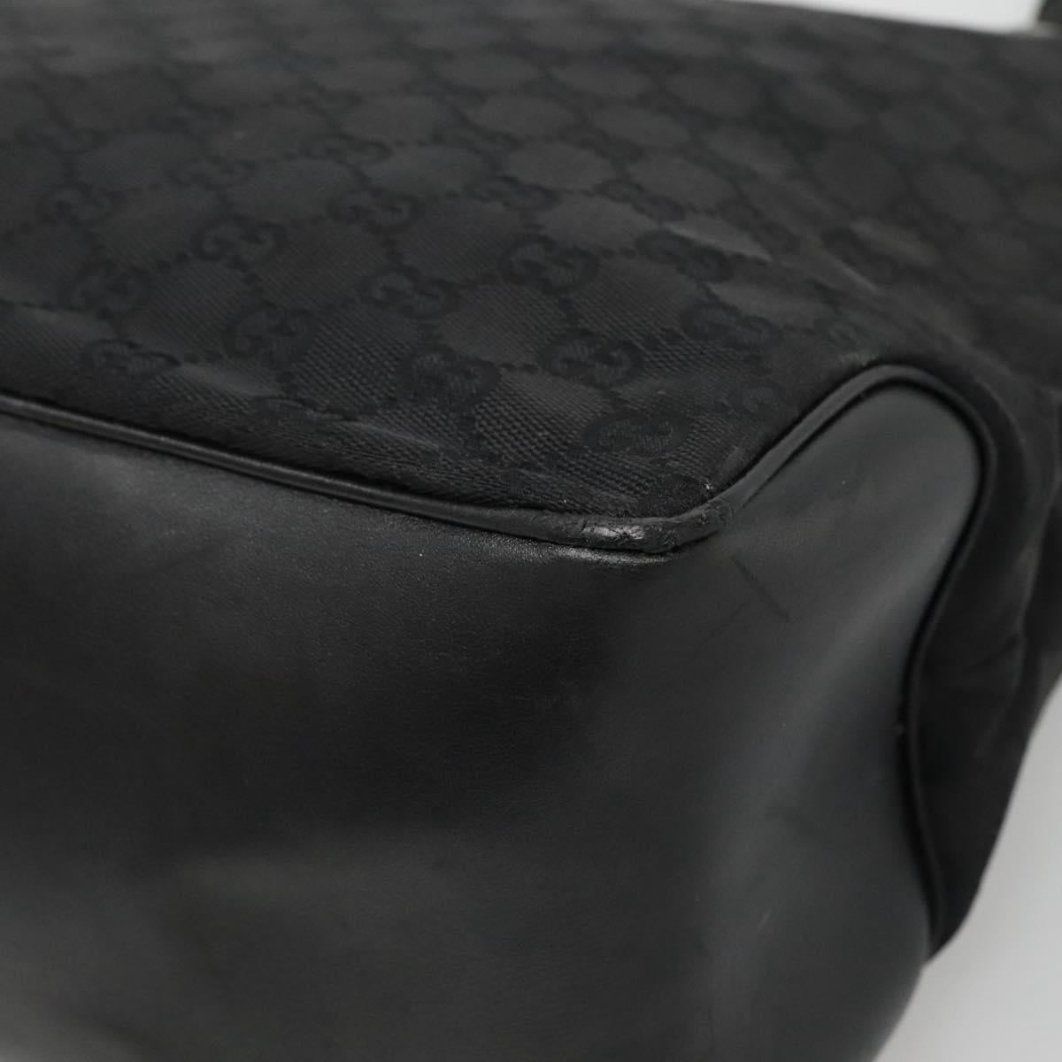 GUCCI GG Canvas Shoulder Bag Black Silver 109141 Auth bs28455