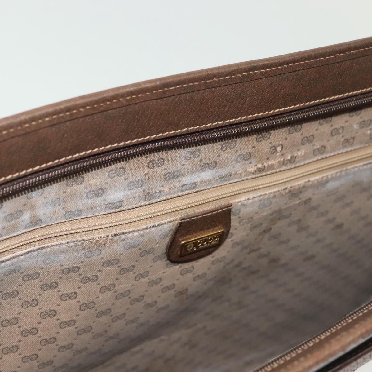 GUCCI Business Bag Leather Beige 015 14 0286 Auth bs28497