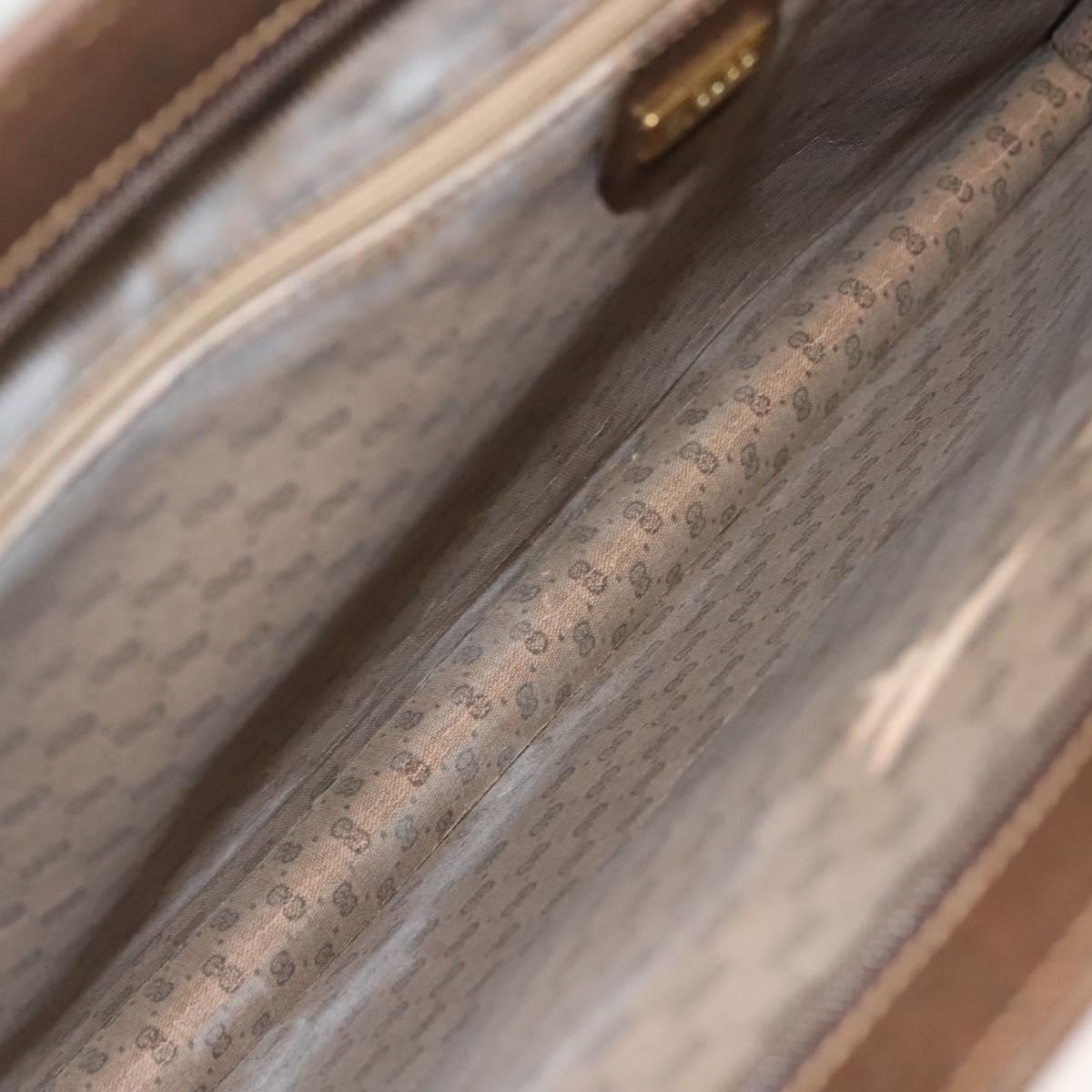 GUCCI Business Bag Leather Beige 015 14 0286 Auth bs28497
