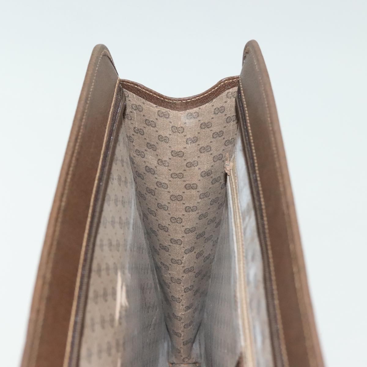 GUCCI Business Bag Leather Beige 015 14 0286 Auth bs28497