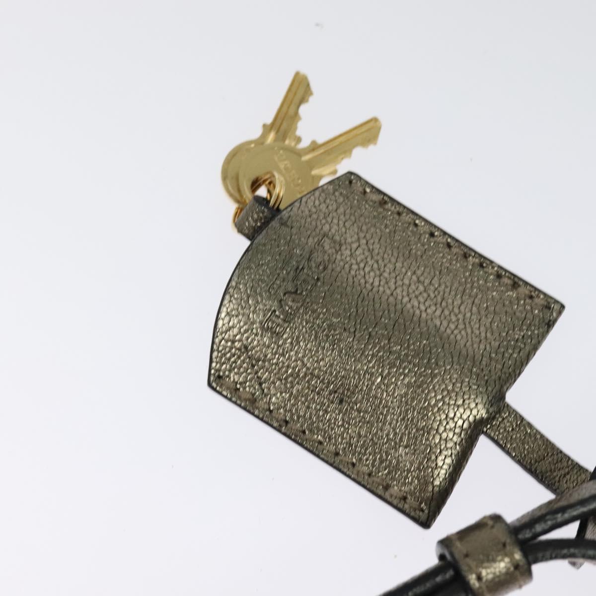 LOEWE Anagram Shoulder Bag Leather Gold Auth bs28517