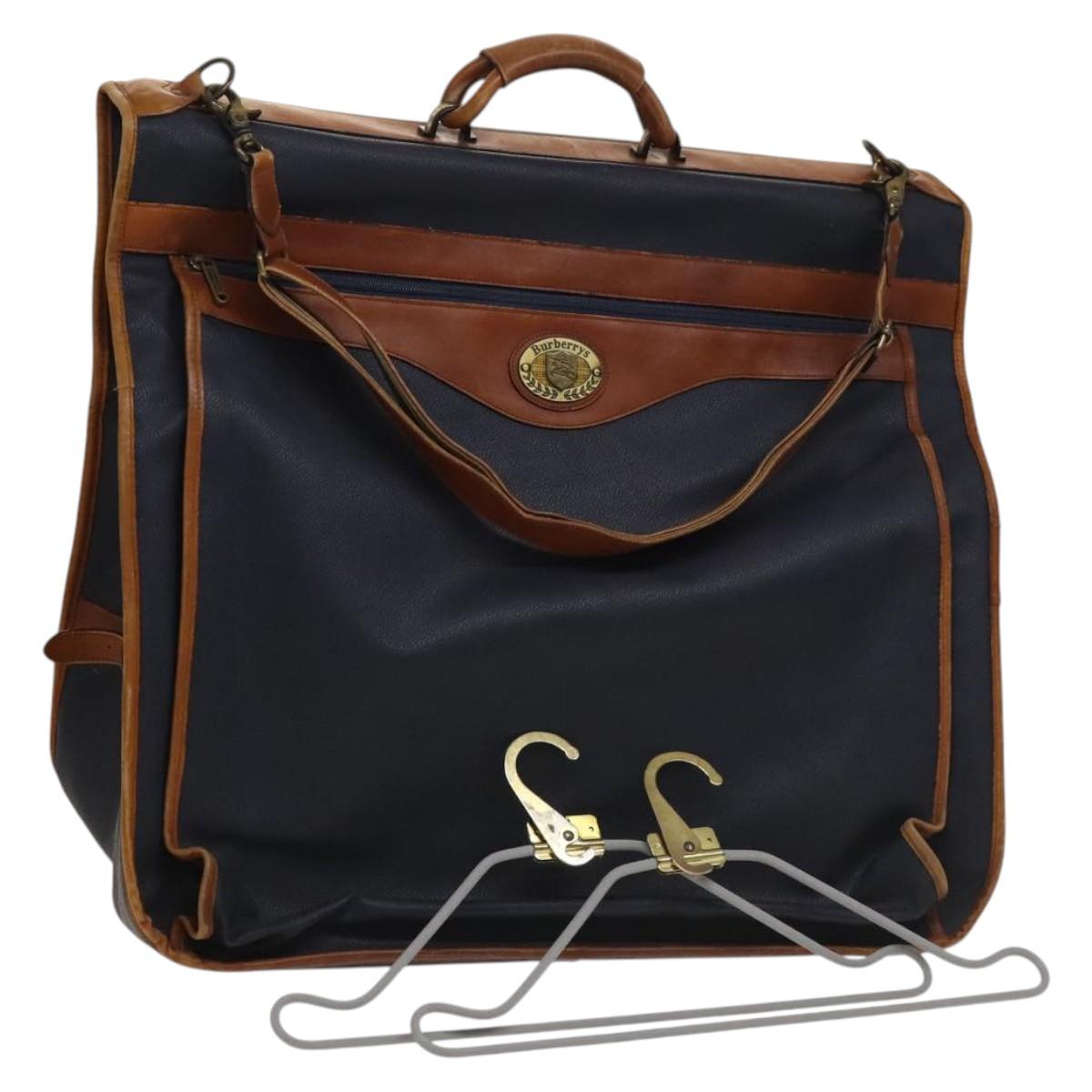 Burberrys Garment Cover Leather PVC Navy Auth bs28531