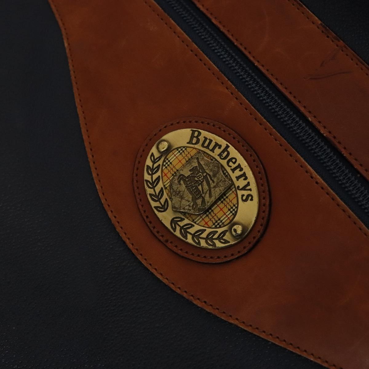 Burberrys Garment Cover Leather PVC Navy Auth bs28531