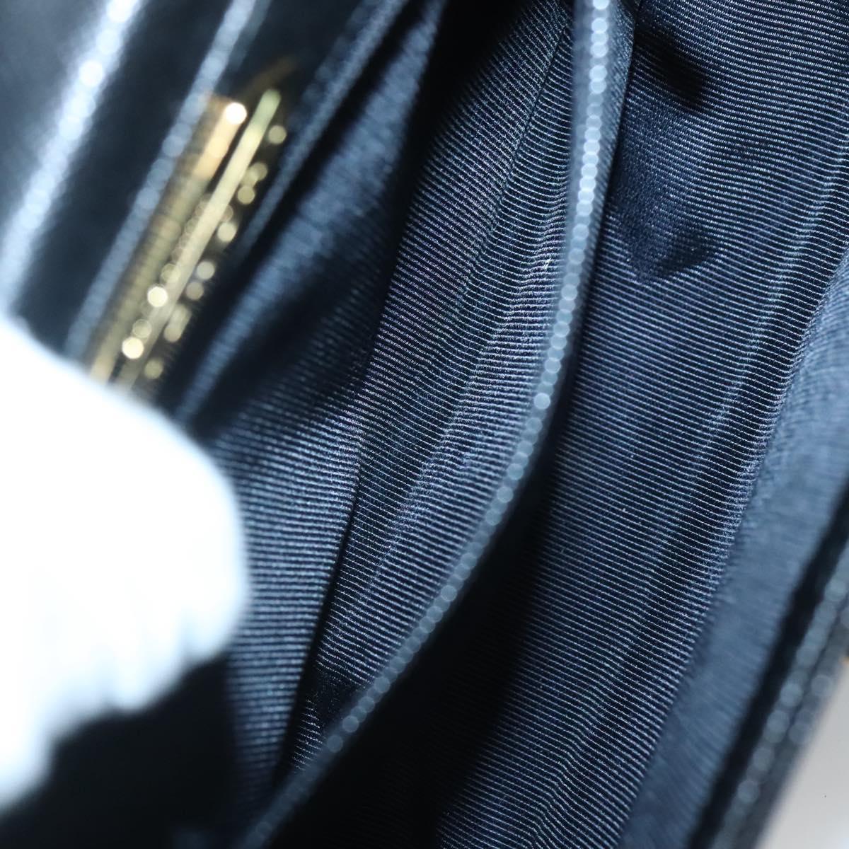 GIVENCHY Hand Bag Leather 2way Black Gold Auth bs28532