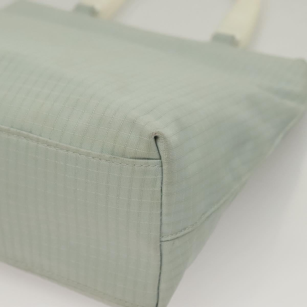 GIVENCHY Hand Bag Nylon Blue Silver Auth bs28535