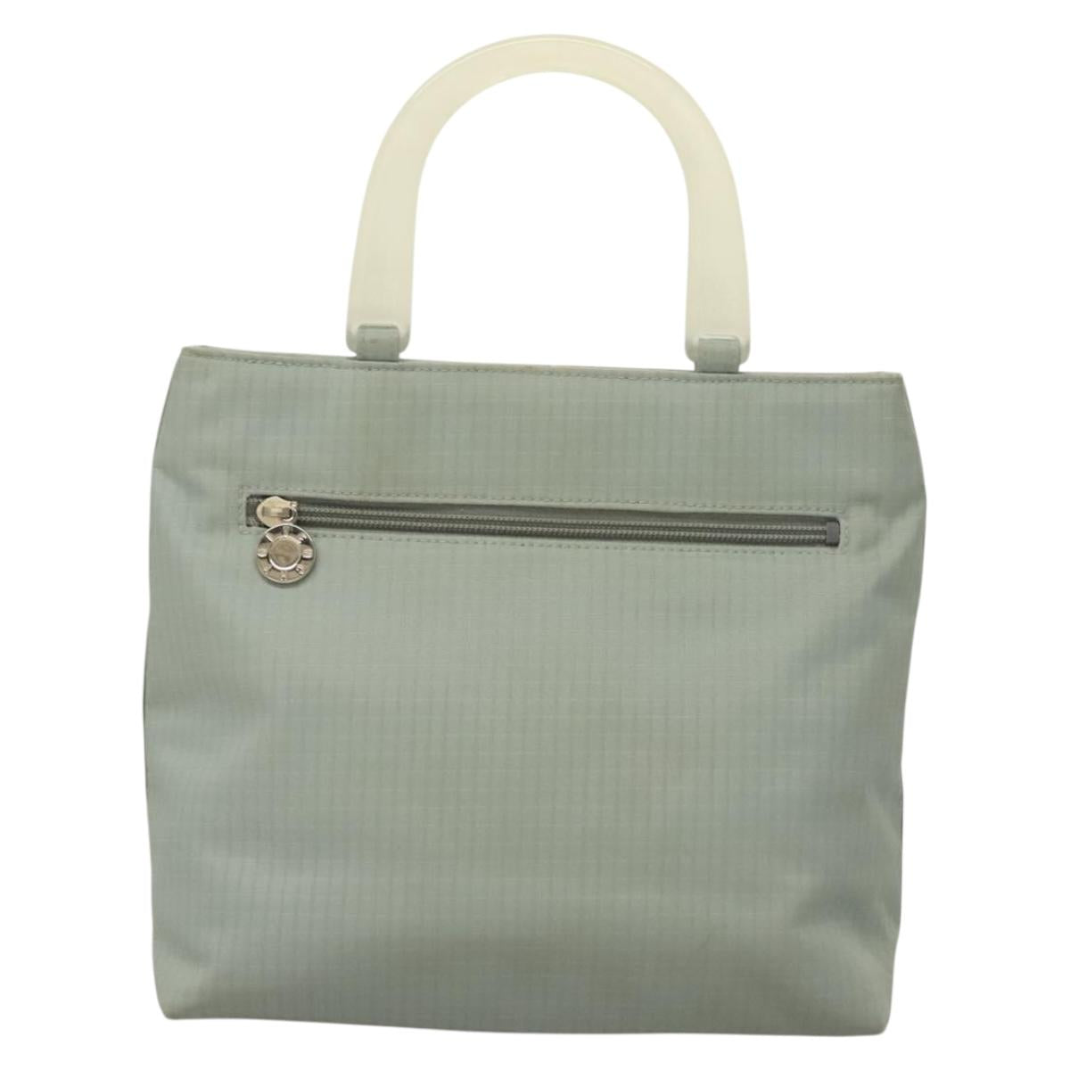 GIVENCHY Hand Bag Nylon Blue Silver Auth bs28535