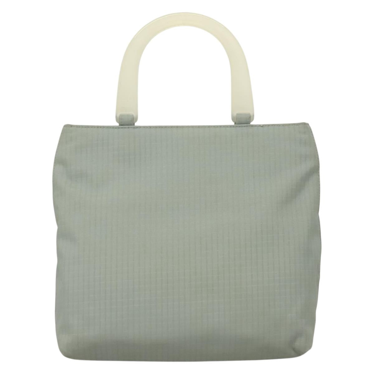 GIVENCHY Hand Bag Nylon Blue Silver Auth bs28535