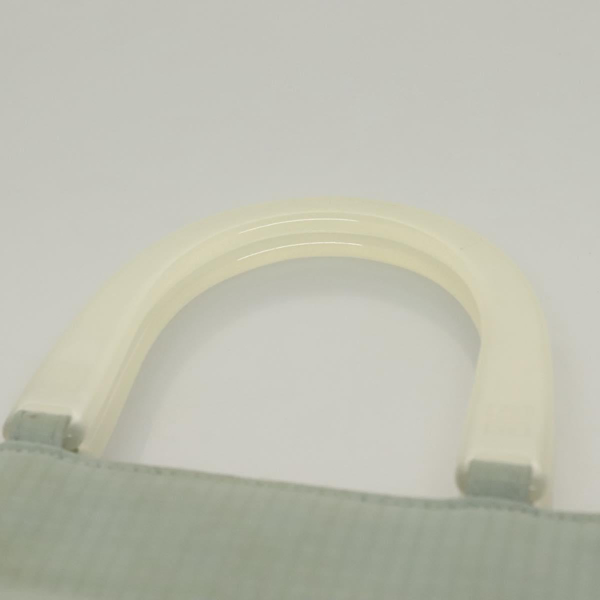 GIVENCHY Hand Bag Nylon Blue Silver Auth bs28535