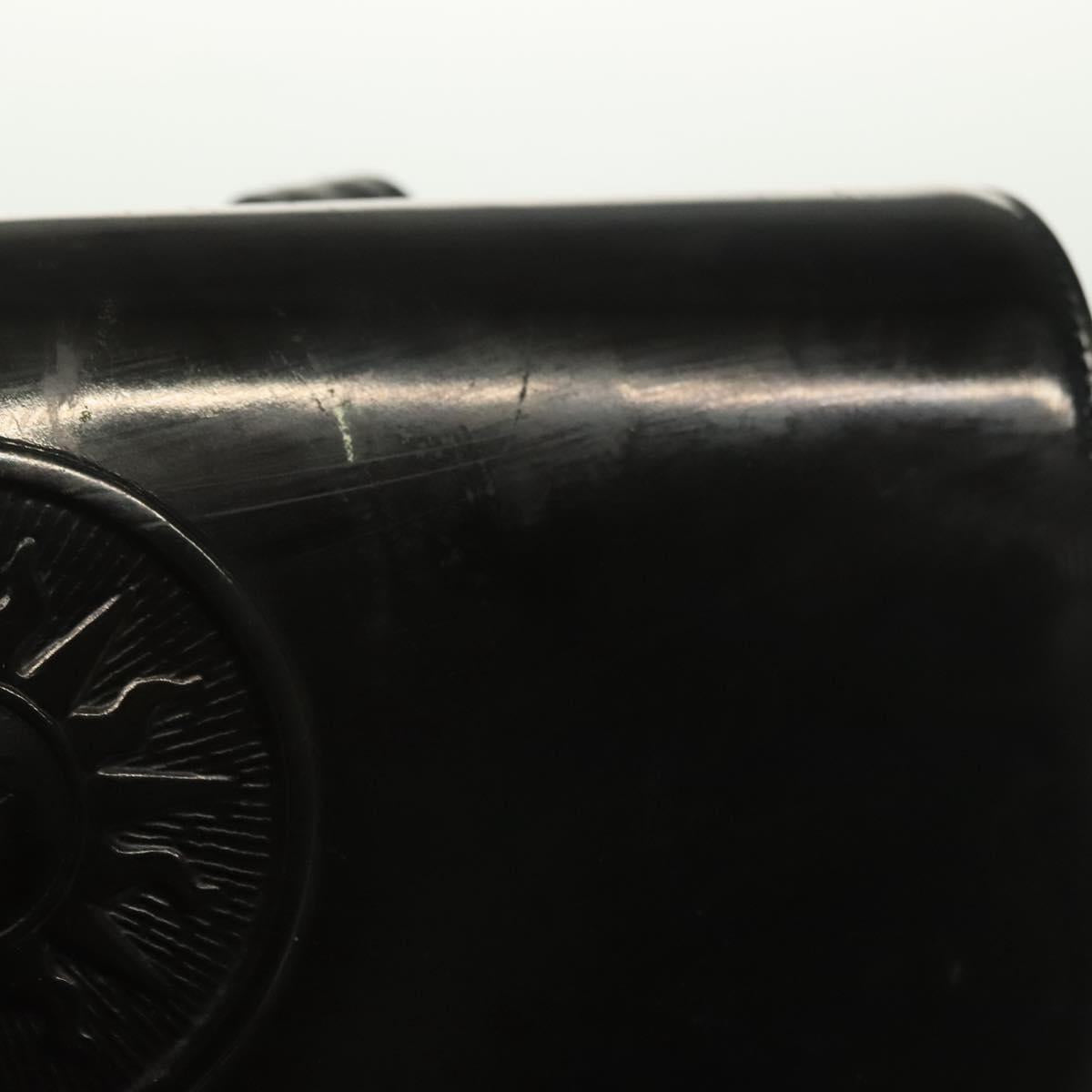 Gianni Versace Shoulder Bag Leather Black Gold Auth bs28537