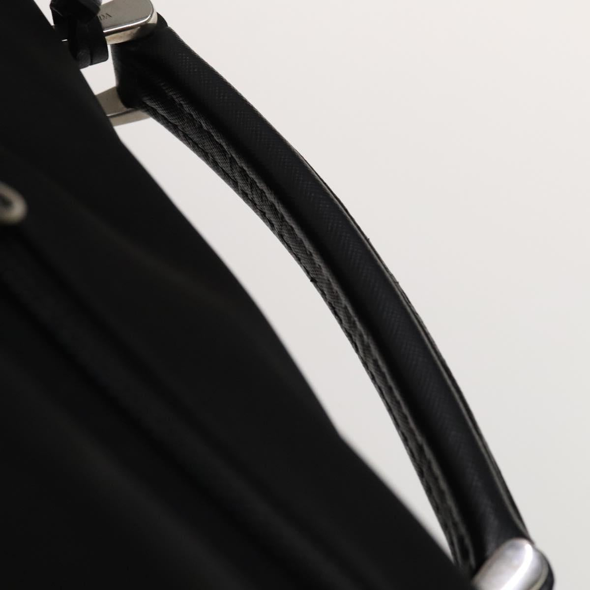 PRADA Suitcase Nylon Black Silver Auth bs28547