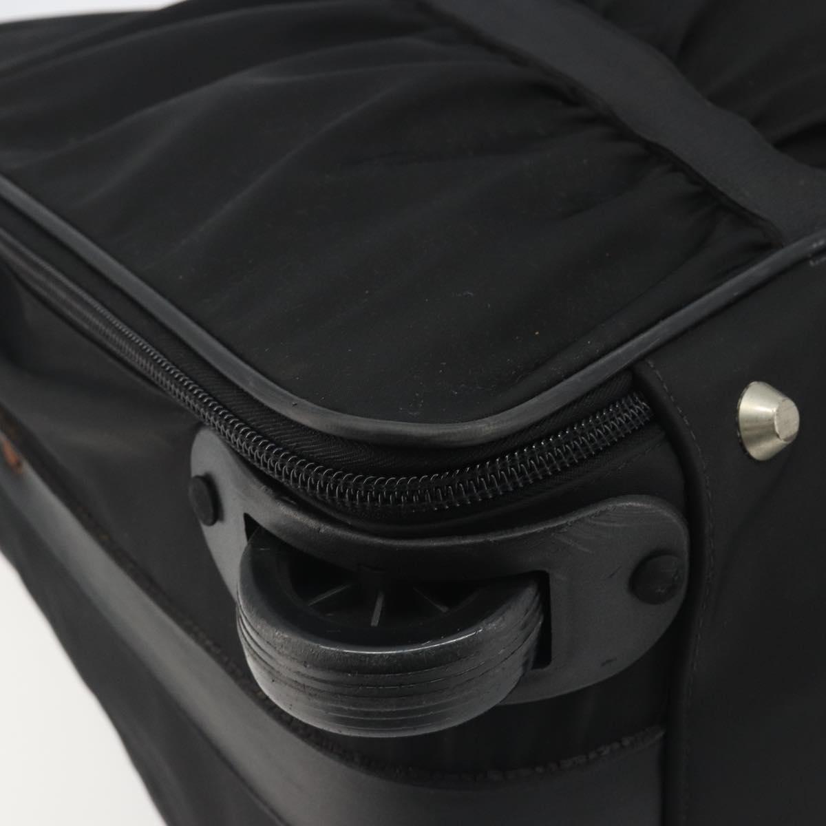 PRADA Suitcase Nylon Black Silver Auth bs28547