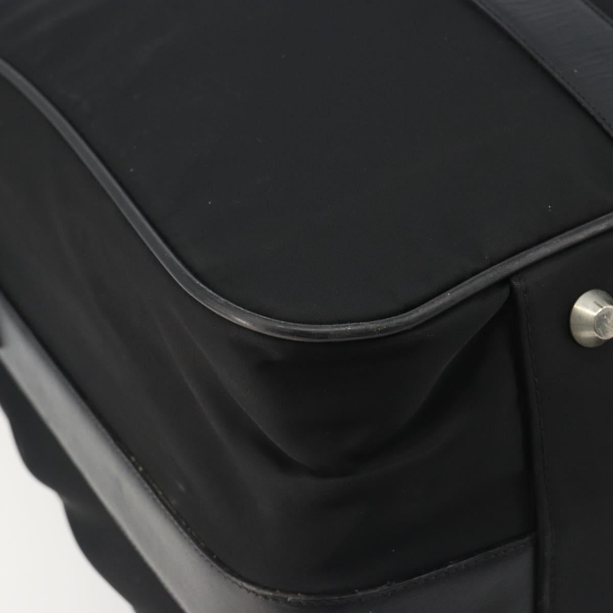 PRADA Suitcase Nylon Black Silver Auth bs28547