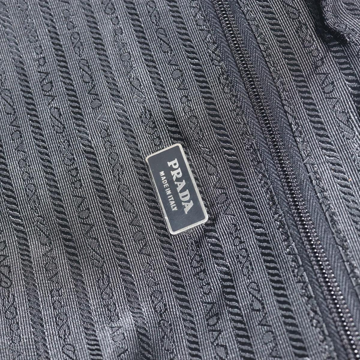 PRADA Suitcase Nylon Black Silver Auth bs28547