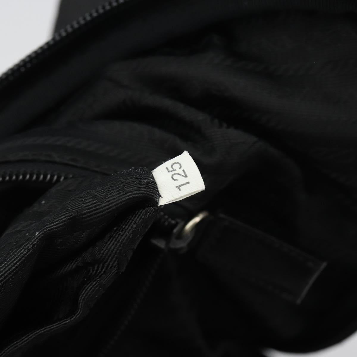 PRADA Suitcase Nylon Black Silver Auth bs28547