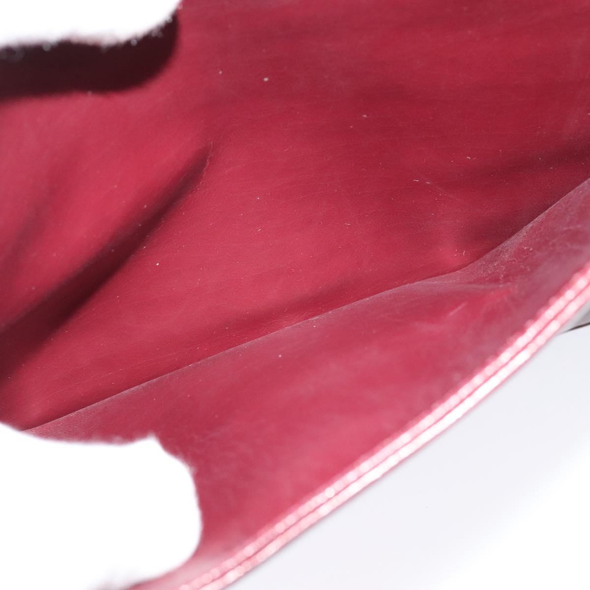 GIVENCHY Shoulder Bag Leather Bordeaux Auth bs28548